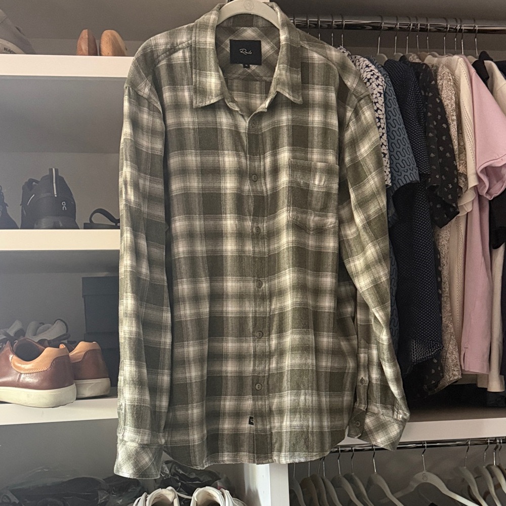 Rails Olive Plaid Men's Shirt